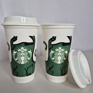 Starbucks Partner-Exclusive Green Apron Reusable To-Go Cups